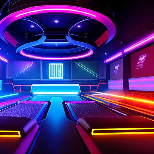 Laser Tag Arena Midjourney Masterpiece - Socialdraft