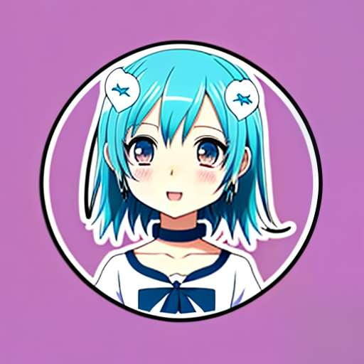 "White-Haired Anime Character" Midjourney Sticker Prompt - Socialdraft