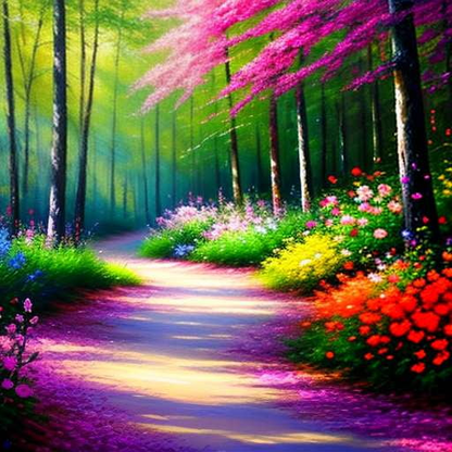 "Flower Forest Midjourney Prompt - Text-to-Image" - Socialdraft