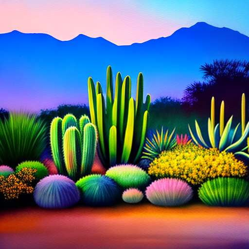 Desert Oasis: Custom Cactus Garden Midjourney Prompt - Socialdraft