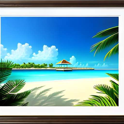 Tropical Beach Midjourney Creation | Customizable Image Prompt - Socialdraft