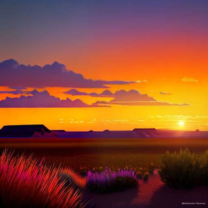 "Southwest Sunset" Midjourney Prompt - Text-to-Image Creation - Socialdraft