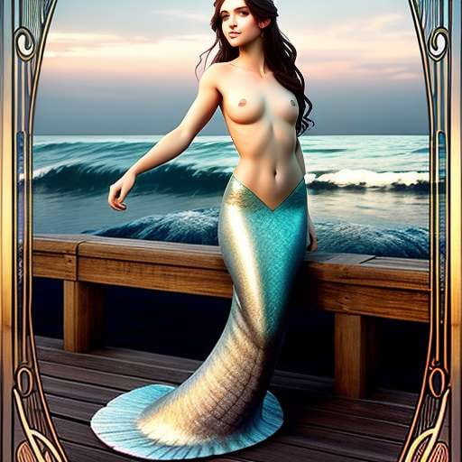 "Boardwalk Mermaid" Midjourney Prompt - Customizable Text-to-Image Creation - Socialdraft