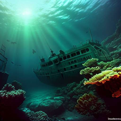 Underwater Shipwreck Midjourney Prompt - Customizable Text-to-Image Inspiration for Art and Design Projects - Socialdraft