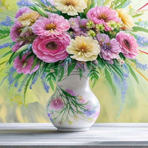 Watercolor Floral Midjourney Prompt: Create Your Own Customizable Flowers - Socialdraft