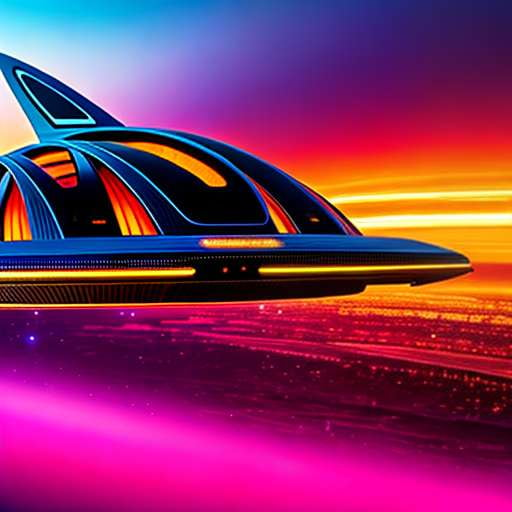Galactic Spaceships Sunset Midjourney Prompt - Custom Text-to-Image Creation - Socialdraft