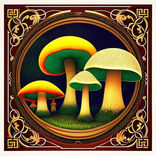 Mushroom Gouache Midjourney: Customizable Illustration Prompts - Socialdraft