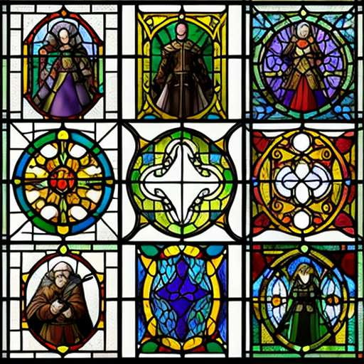 "Stained Glass RPG Characters - Unique Custom Midjourney Prompts" - Socialdraft