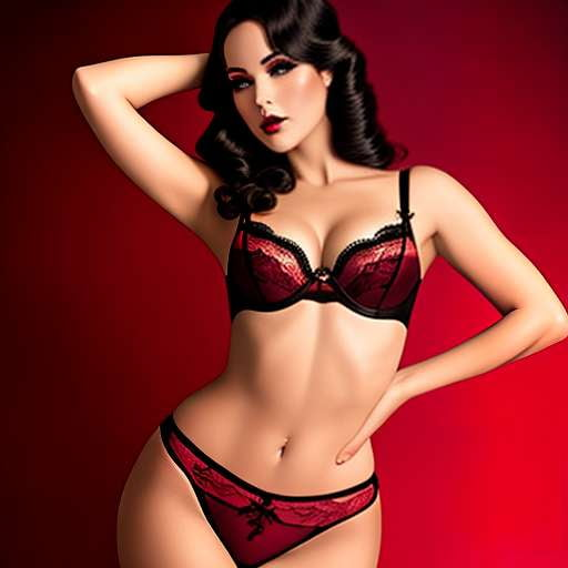 "Red-Hot Lace Lingerie" Midjourney Prompt - Customizable Image Generation - Socialdraft