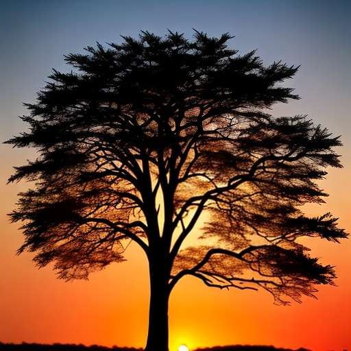 African Tree Silhouettes - Customizable Midjourney Prompts for Image Generation - Socialdraft