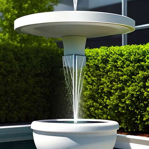 "Solar Urn Fountain Midjourney Design - Modern and Customizable" - Socialdraft