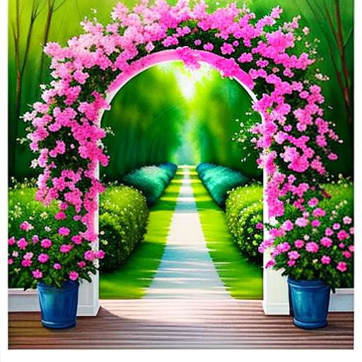 Floral Archway Midjourney Prompt - Customizable Flower Arrangement Generator - Socialdraft