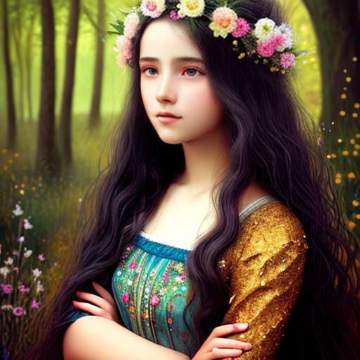 Fantasy Girl Portrait Midjourney Prompt - Unique Customizable Text-to-Image Creation - Socialdraft