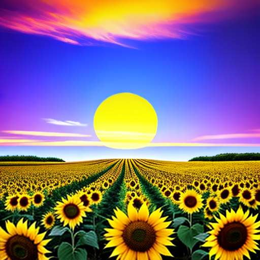 Sunflower Flat Midjourney Prompt - Customizable Floral Art Inspiration - Socialdraft