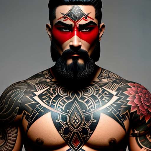 Samurai Warrior Tattoo Midjourney Prompt - Socialdraft