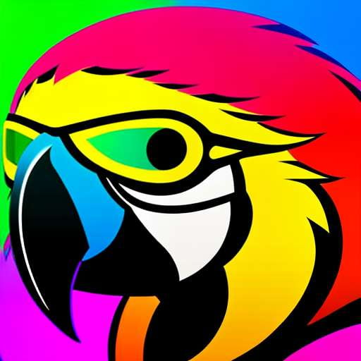"Colorful Parrot with Sunglasses" Midjourney Prompt for Image Creation - Socialdraft