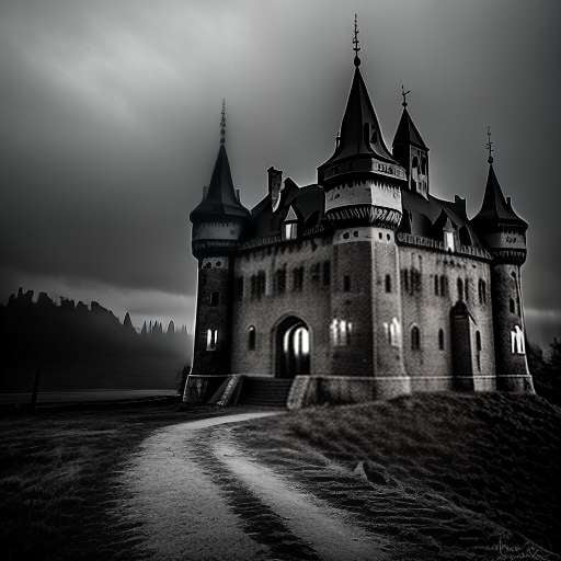 "Spooky Castle" Midjourney Prompt - Customizable Text-to-Image Prompt for Halloween Art Projects - Socialdraft