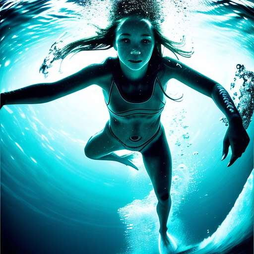 Underwater Surfer Girl Midjourney Prompt - Socialdraft
