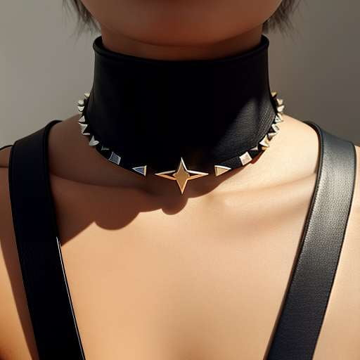 Studded Choker Midjourney Creation: Unique Customizable Prompt for DIY Jewelry Design - Socialdraft