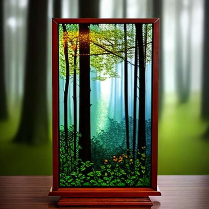 Forest Landscape Stained Glass Midjourney Prompt - Socialdraft