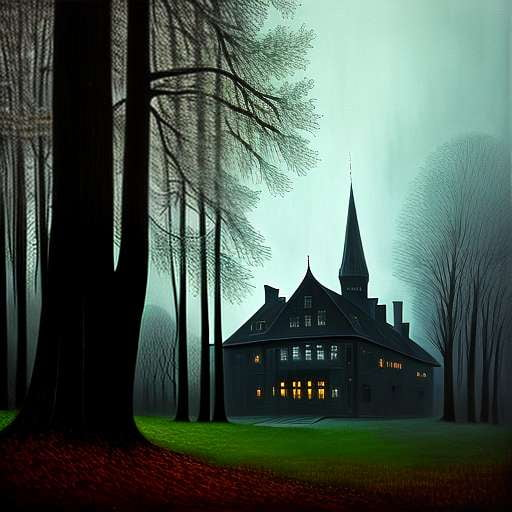 "Shadowy Estate" - Customizable Midjourney Prompt for Text-to-Image Creation - Socialdraft