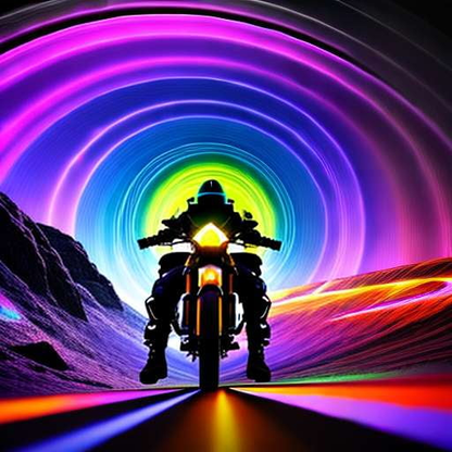 Acid Trip Motorcycle Rider Midjourney Image Prompt - Socialdraft