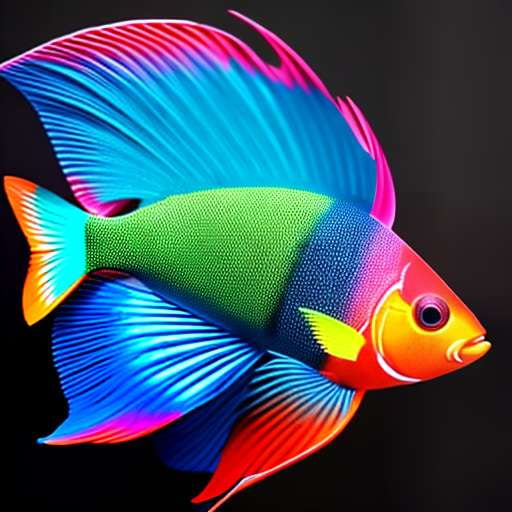"Unique Dual-Color Fish Midjourney T-Shirt Design Prompt" - Socialdraft