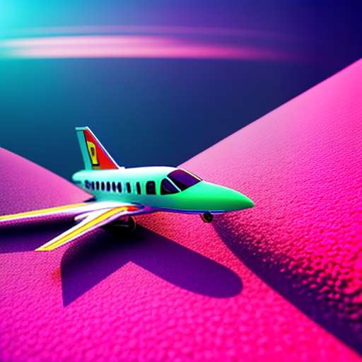 "Neon Sky: Midjourney Cartoon Plane Art Prompt" - Socialdraft