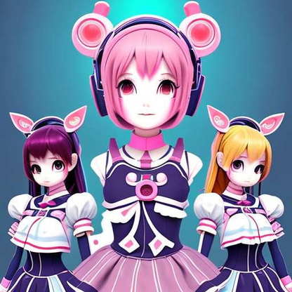 Customizable Robot Maid Anime Girls 3D Avatars - Socialdraft