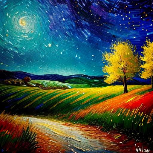 "Create Your Own Starry Night": Midjourney Prompt for Customizing Van Gogh-Inspired Artwork - Socialdraft
