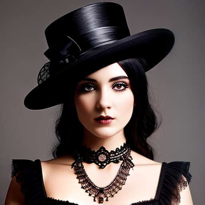 Gothic Mini Top Hat Text-to-Image Midjourney Prompt - Socialdraft