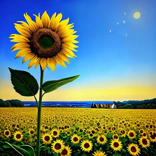 "Sunflower Dreams" Midjourney Canvas Prompt - Socialdraft