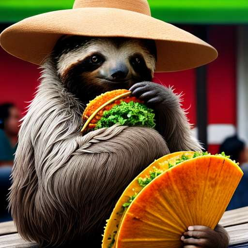 Sloth Taco Party Midjourney Prompt - Socialdraft