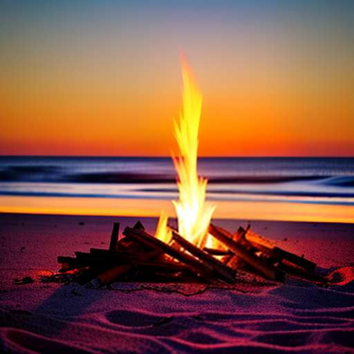 Beach Bonfire Gentle Yoga Midjourney Prompt - Customizable Text-To-Image Creation - Socialdraft