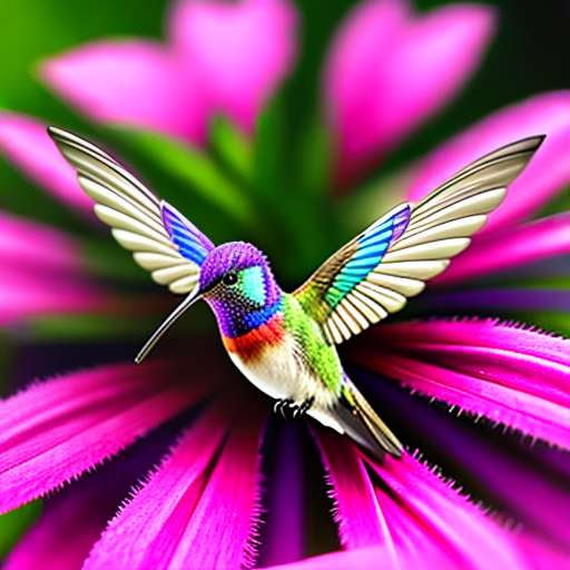 Midjourney Mandala Hummingbird in Flower Garden Prompt - Socialdraft