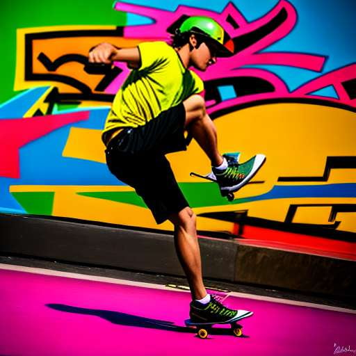Skateboard Interior Portrait Midjourney Prompt - Customizable Skate Art Creation - Socialdraft