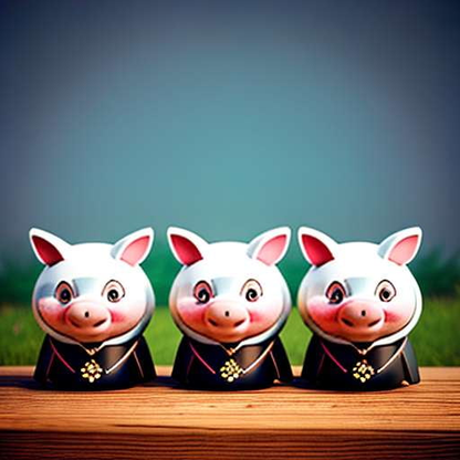 "Customizable Three Little Pigs Portrait Midjourney Prompt" - Socialdraft