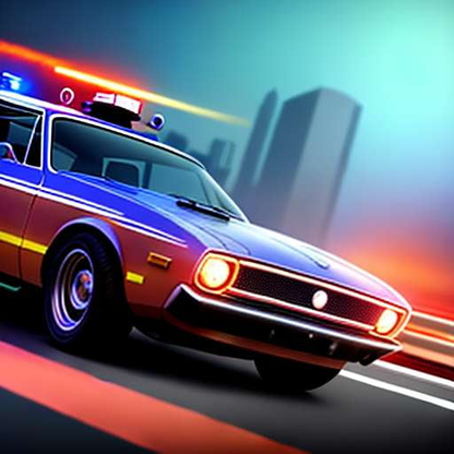 Retro Police Hover Car Image Prompt for Midjourney Creation - Socialdraft