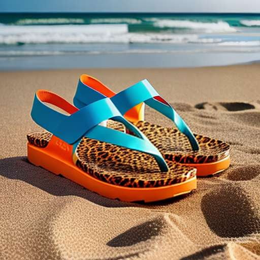 Leopard Print Flip Flops Midjourney Prompts-Ideal for creating your personalized summer footwear - Socialdraft