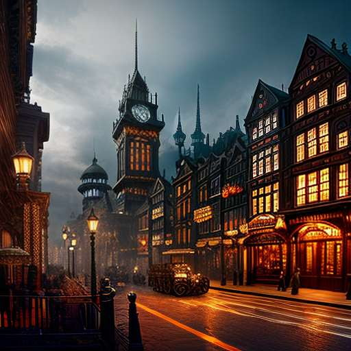 Steampunk Cityscape Midjourney Prompt - Customizable Text-to-Image Model for Unique and Inspired Artwork - Socialdraft