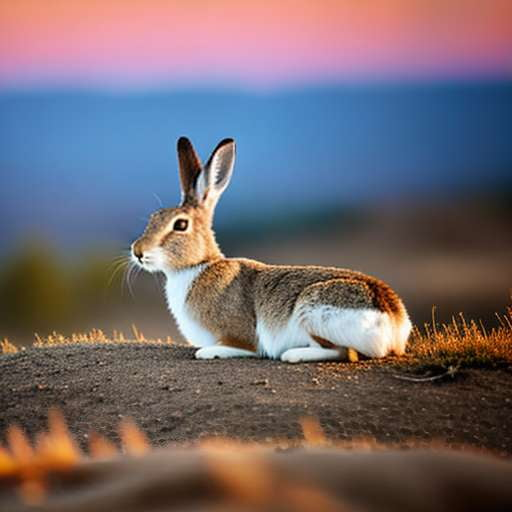 Sunset Mountain Hare Midjourney Prompt - Customizable DIY Image Inspiration - Socialdraft