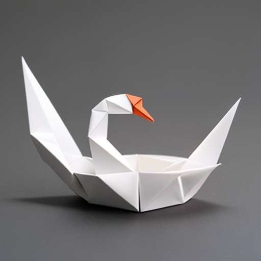 Swan Kusudama Origami Midjourney Prompt - Unique DIY Paper Craft Project - Socialdraft