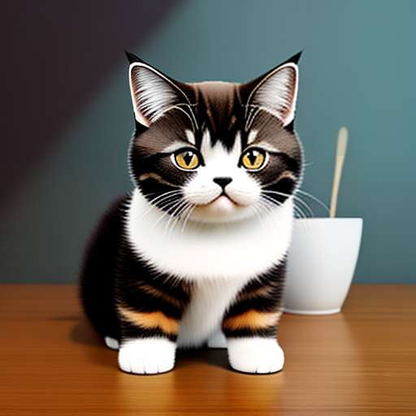 Exotic Shorthair Kitties Midjourney Generator - Cute Feline Art - Socialdraft