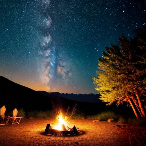 Midjourney Milky Way Campfire Prompt: Create a Tranquil Night Sky Scene - Socialdraft