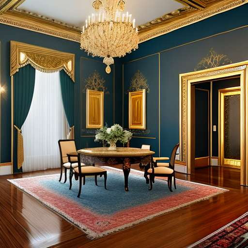 Luxurious Mansion Interior Design Midjourney Prompt - Customizable and Unique Home Decor Inspiration - Socialdraft