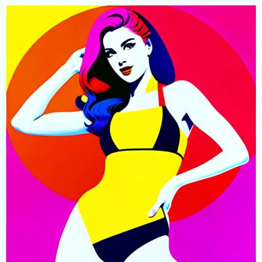 "ColorPop Swimsuit Midjourney Prompt - Create Your Own Bold and Bright Beachwear" - Socialdraft