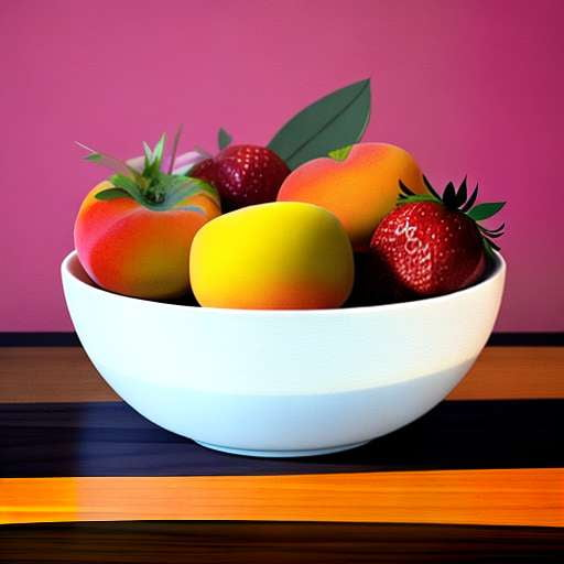 Spring Ceramic Fruit Bowl Midjourney Prompt - Customizable & Unique Image Generation Tool - Socialdraft