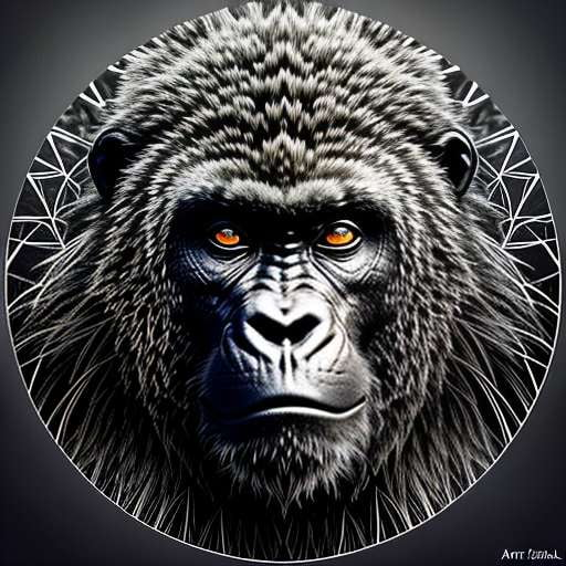 Enchanted Forest Mandala Gorilla - Midjourney Prompt - Socialdraft
