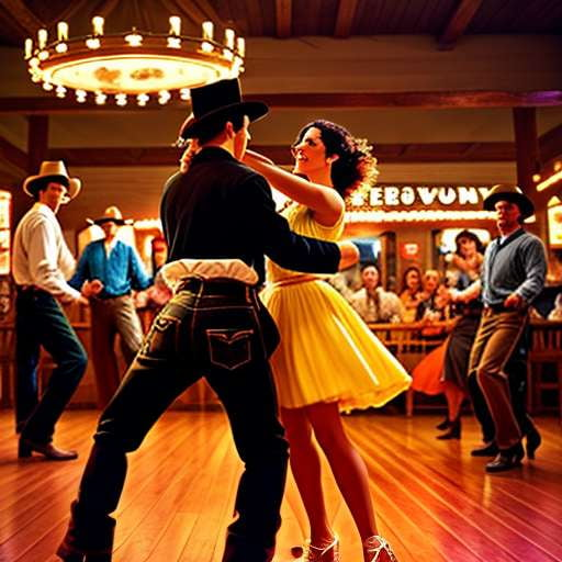 Western Movies Dancing Midjourney Prompt - Create Your Own Cowboy-Themed Dance Scene - Socialdraft
