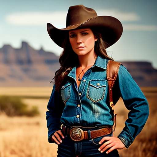 Midjourney American Cowboy/Cowgirl Portrait Prompt - Socialdraft